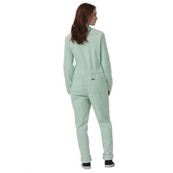 LEE Womens Small Mint Green Corduroy Denim Union All Coverall Jumpsuit Overalls - Picture 2 of 7